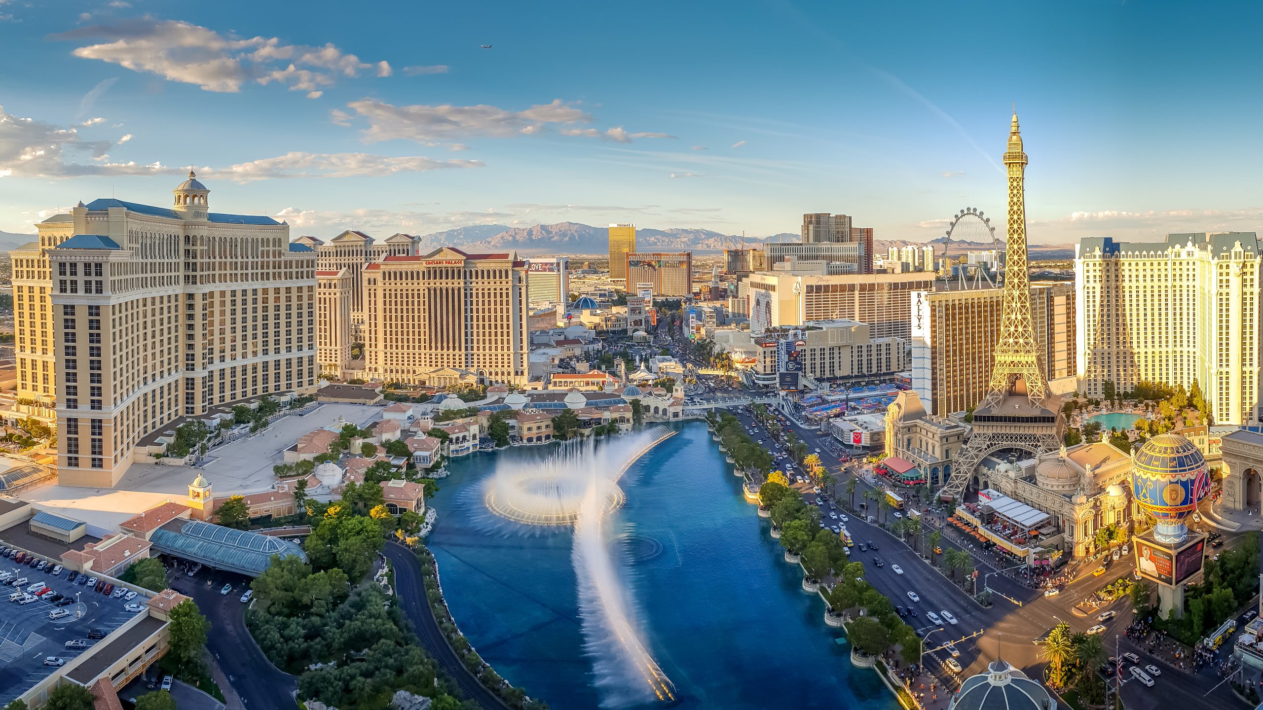 Aerial view of Las Vegas cityscape