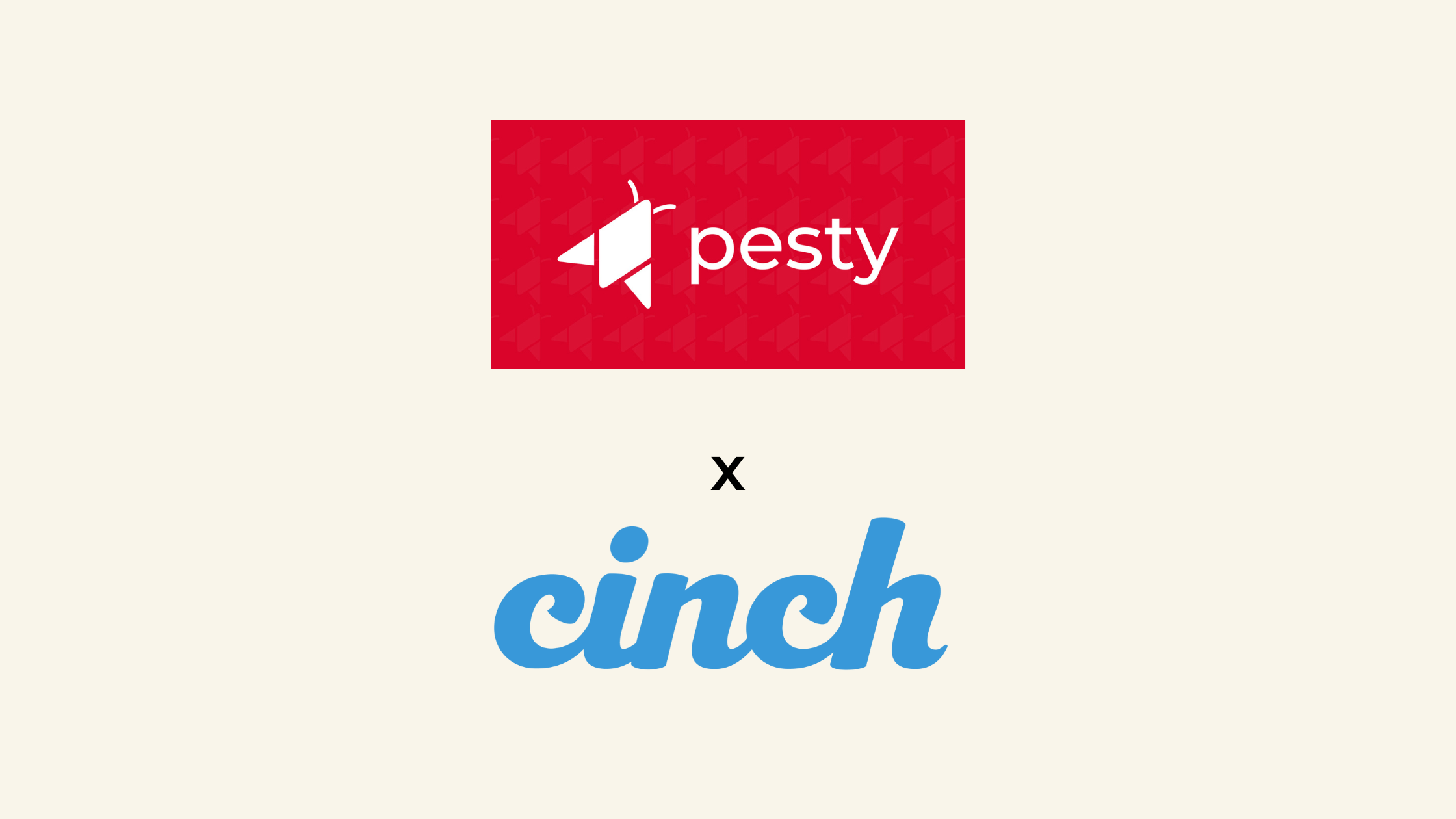 Pesty logo and Cinch logo