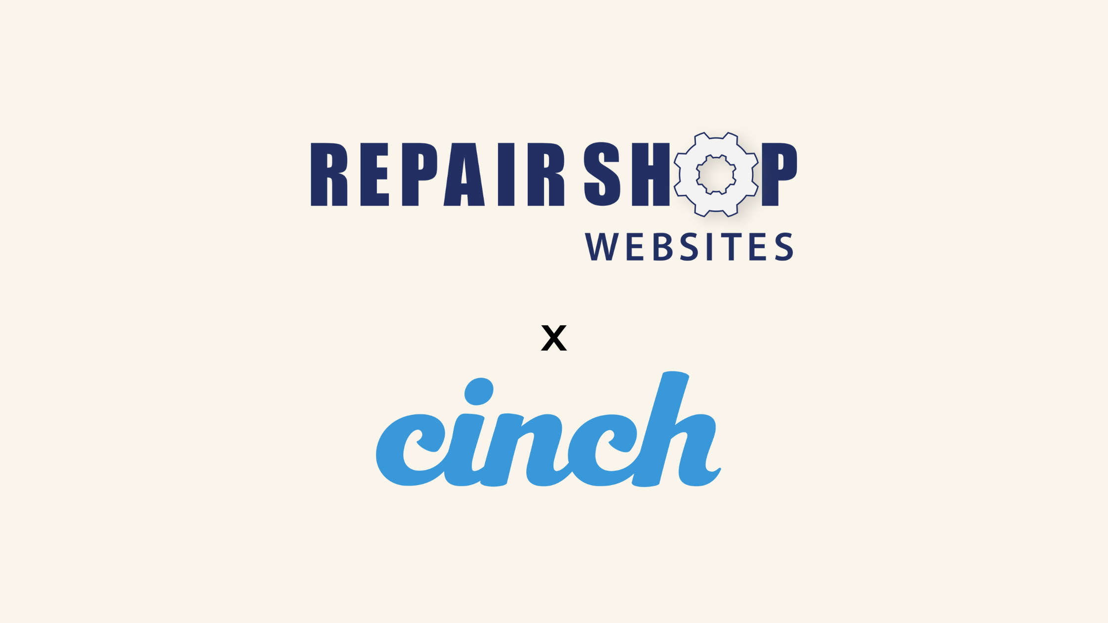 Repair Shop Websites logo combined with the Cinch logo